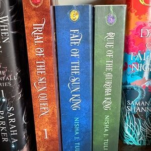 Nisha J. Tuli  Books Fantasy Hardcover Book Set - Blue, Green, Brown Spines